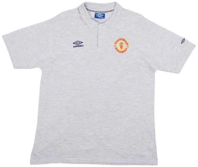 1996-97 Manchester United Umbro Polo Shirt - 9/10 - (L)