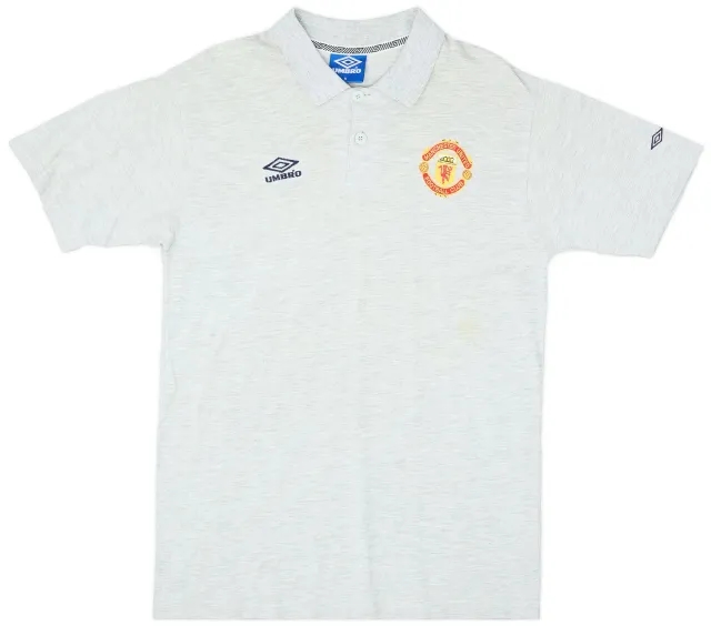 1996-97 Manchester United Umbro Polo Shirt - 9/10 - (M)