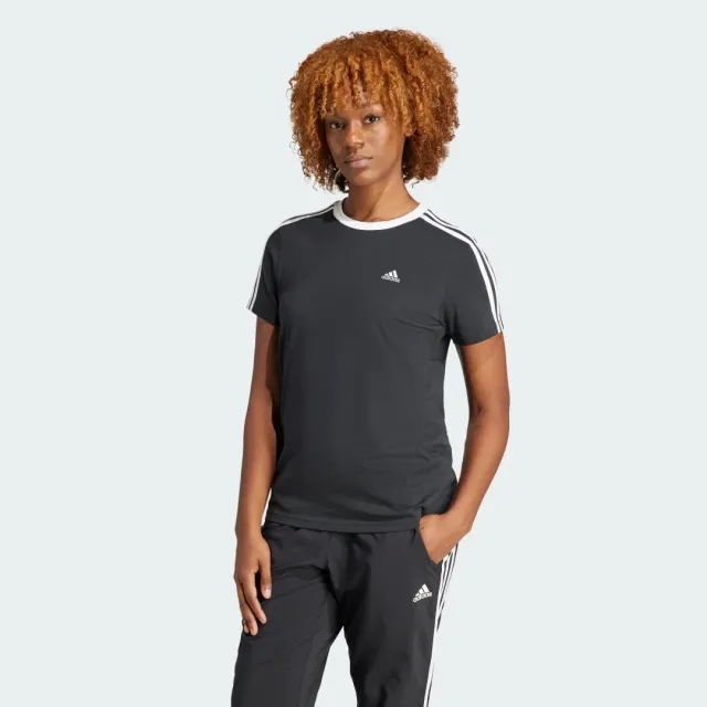 adidas  W 3S BF T  women's T shirt in Black