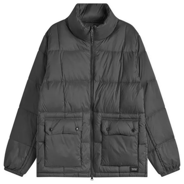 Taion Men's Volume Hooded Down Jacket Black