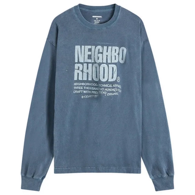 Neighborhood Men's LS-11 Long Sleeve T-Shirt Navy