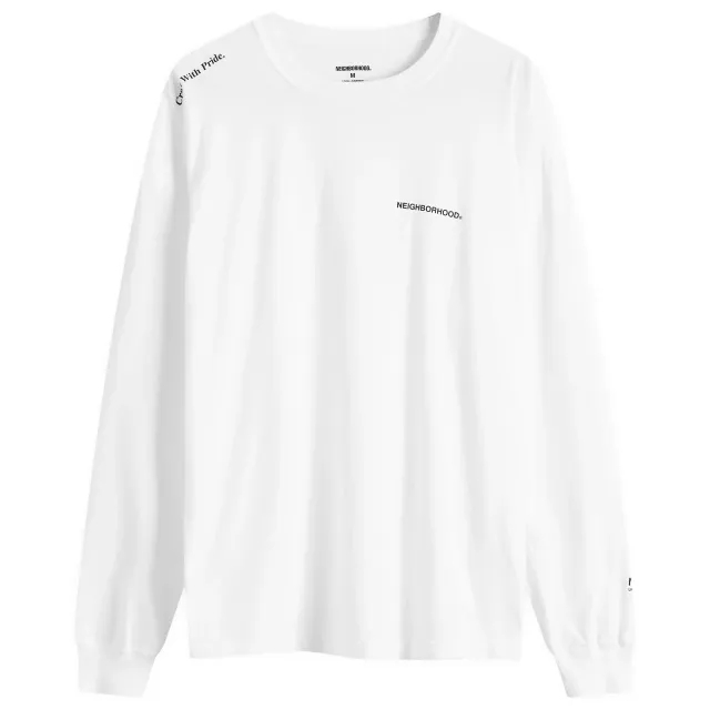Neighborhood Men's LS-8 Long Sleeve T-Shirt White