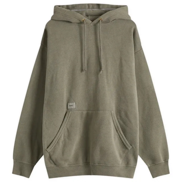 WTAPS Men's 17 Garment Dyed Hoodie Olive Drab