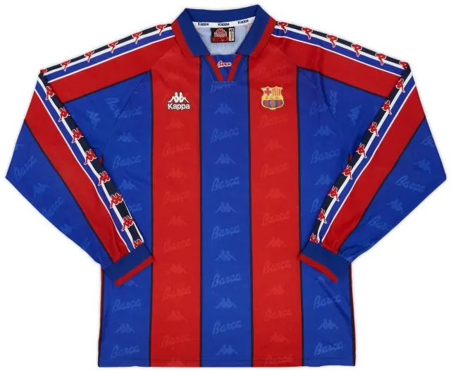 Kappa 1995-97 Barcelona Home L/S Shirt - 6/10 - (XL)