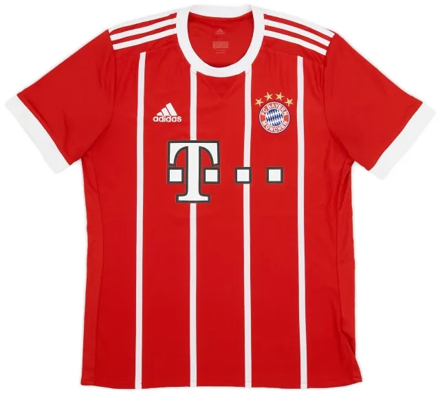 adidas 2017-18 Bayern Munich Home Shirt - 9/10 - (M)