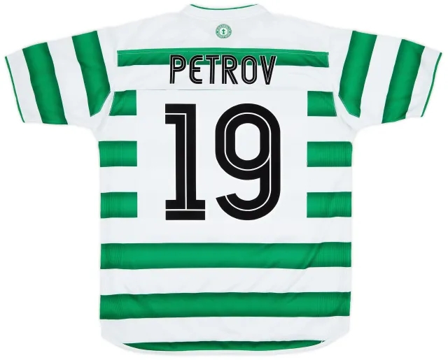 Umbro 2003-04 Celtic Home Shirt Petrov #19 - 7/10 - (M)