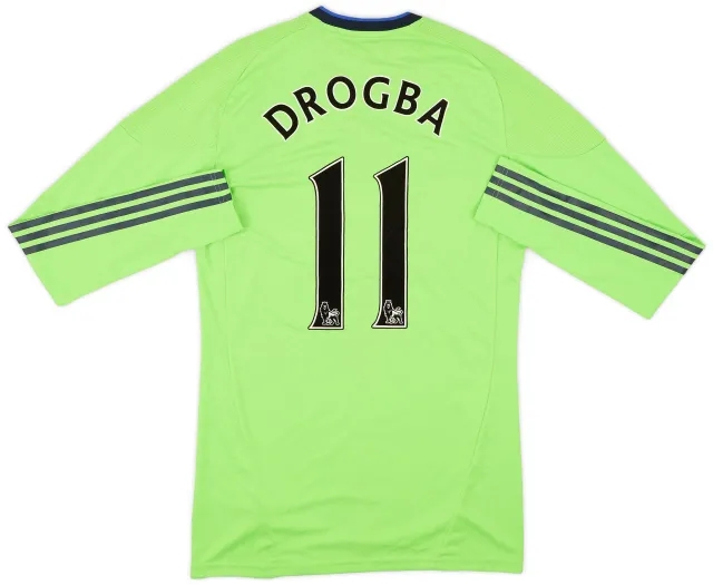adidas 2010-11 Chelsea Player Issue TechFit Third L/S Shirt Drogba #11 (XL)