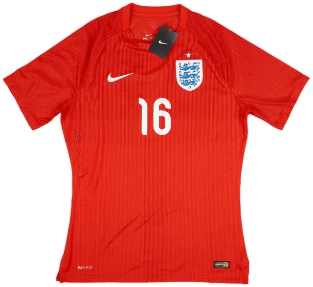 Nike 2014-15 England Authentic Away Shirt #16 (L)