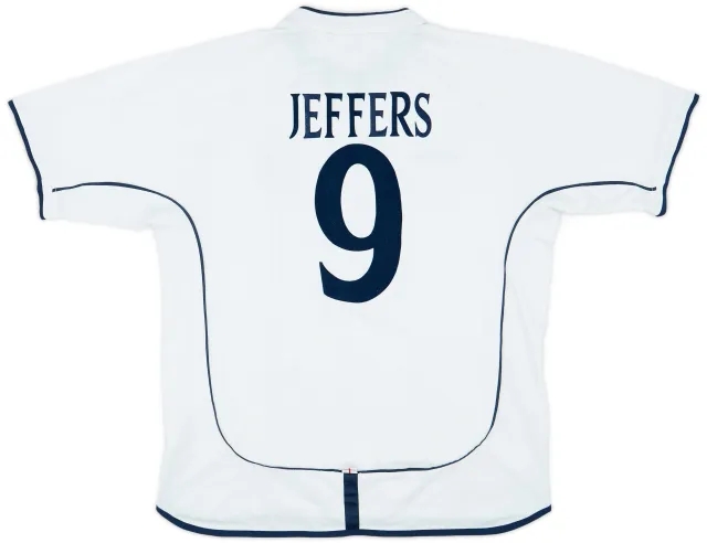 Umbro 2001-03 England Home Shirt Jeffers #9 - 6/10 - (L)
