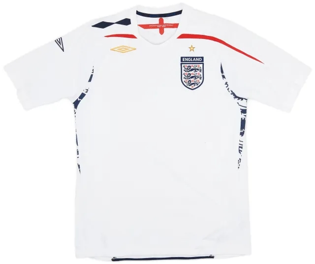 Umbro 2007-09 England Home Shirt - 5/10 - (M)