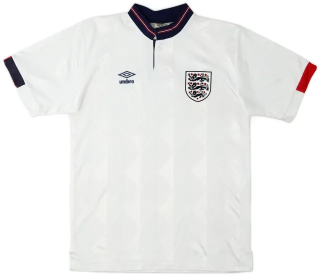 Umbro 1987-90 England Home Shirt - 8/10 - (L.Boys)
