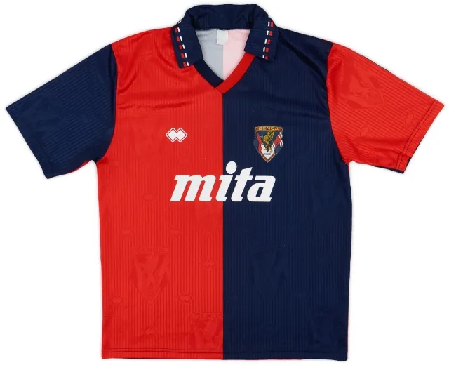 Errea 1991-92 Genoa Home Shirt - 8/10 - (L)