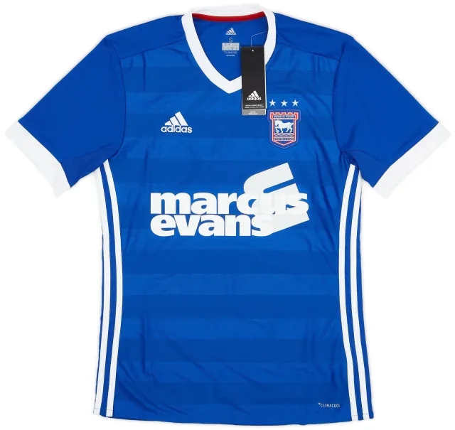 adidas 2017-18 Ipswich Home Shirt (S)
