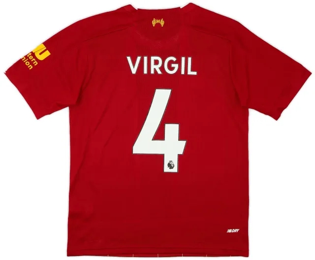 NewBalance 2019-20 Liverpool Home Shirt Virgil #4 - 8/10 - (S)