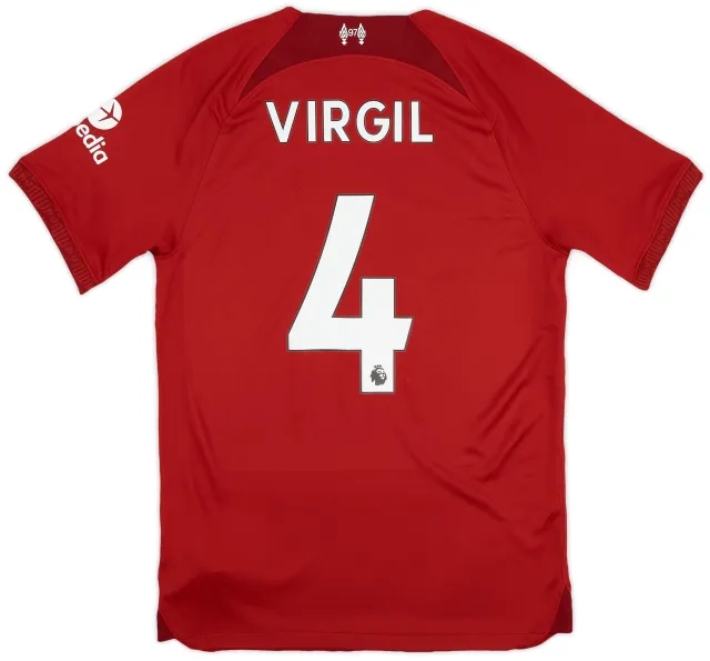 Nike 2022-23 Liverpool Home Shirt Virgil #4 - 9/10 - (S)