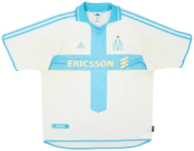 adidas 2000-01 Olympique Marseille Home Shirt - 4/10 - (XL)