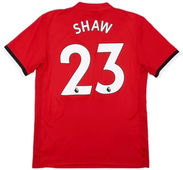 adidas 2017-18 Manchester United Home Shirt Shaw #23 - 8/10 - (M)