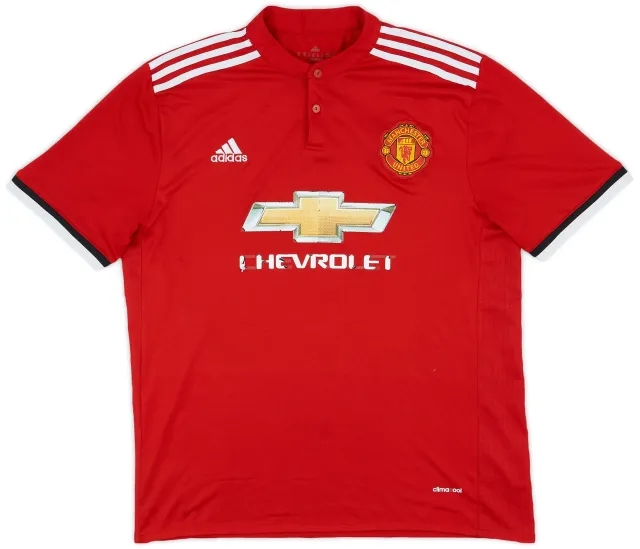 adidas 2017-18 Manchester United Home Shirt - 4/10 - (XL)