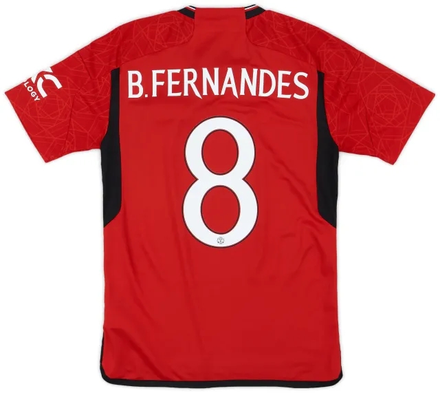 adidas 2023-24 Manchester United Home Shirt B.Fernandes #8 - 9/10 - (S)