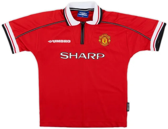 Umbro 1998-00 Manchester United Home Shirt - 8/10 - (M.Boys)