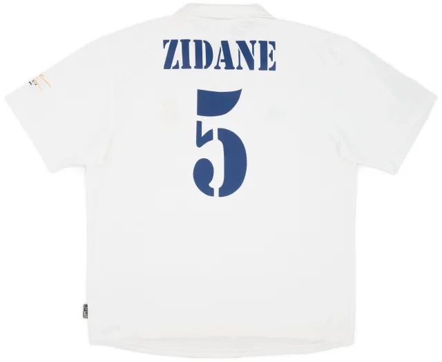 adidas 2001 Real Madrid Home Shirt Zidane #5 - 8/10 - (XL)