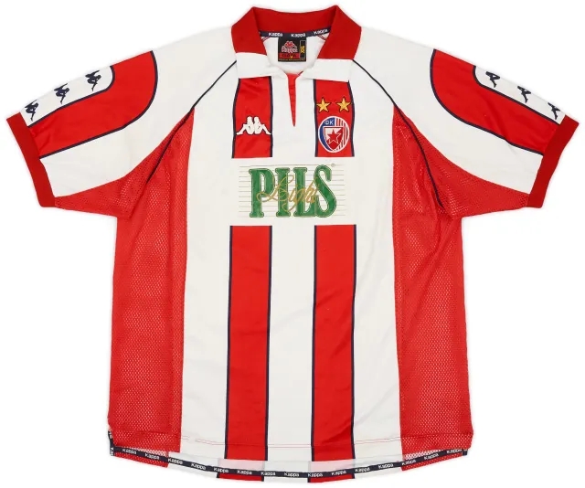Kappa 1999-00 Red Star Belgrade Home Shirt - 6/10 - (XXL)