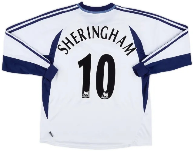 adidas 2001-02 Tottenham Home L/S Shirt Sheringham #10 - 8/10 - (XL)