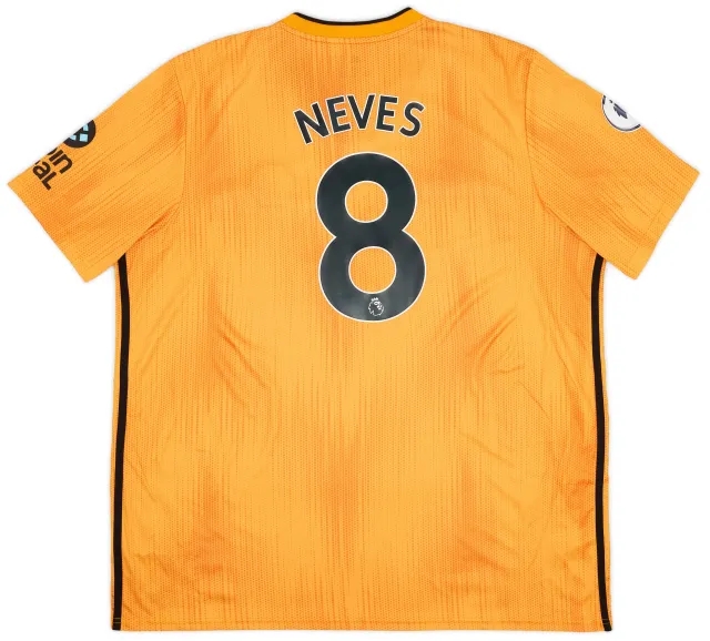 adidas 2019-20 Wolves Home Shirt Neves #8 - 9/10 - (XXL)