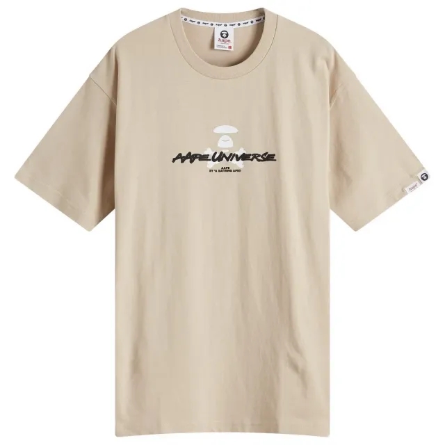 A Bathing Ape AAPE Graffiti X-Bone T-Shirt Beige (Grey)