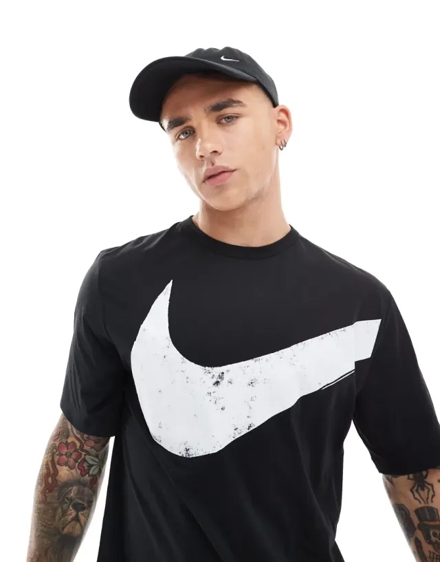 Nike Training Dri-Fit Swoosh Graphic T-Shirt In Black