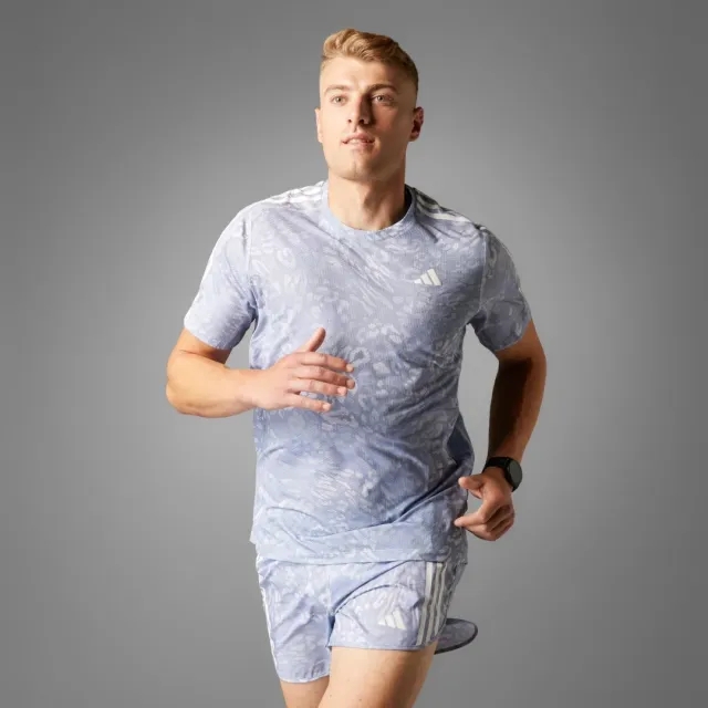 adidas Own The Run AOP Running Shirt Men - Lilac, White