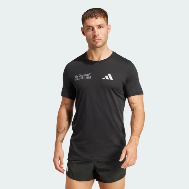 Adidas Performance Ultimate Metallic Graphic Tee In Black