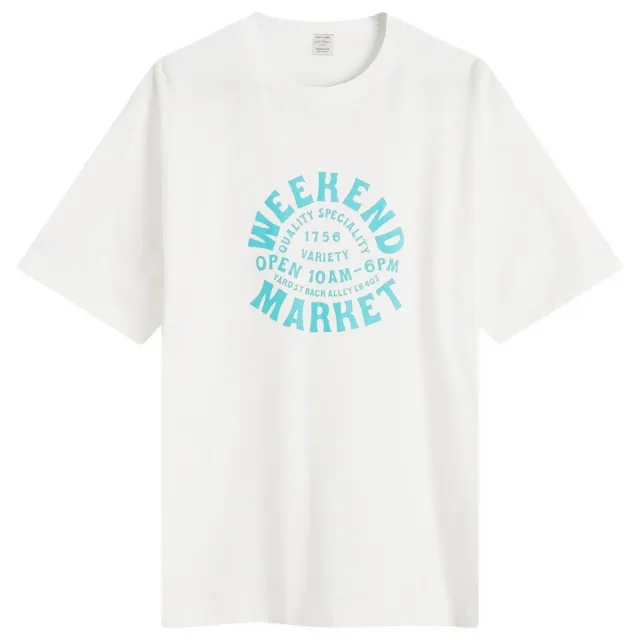 Ordinary Fits Men's Weekend Market Printed T-Shirt Off-White
