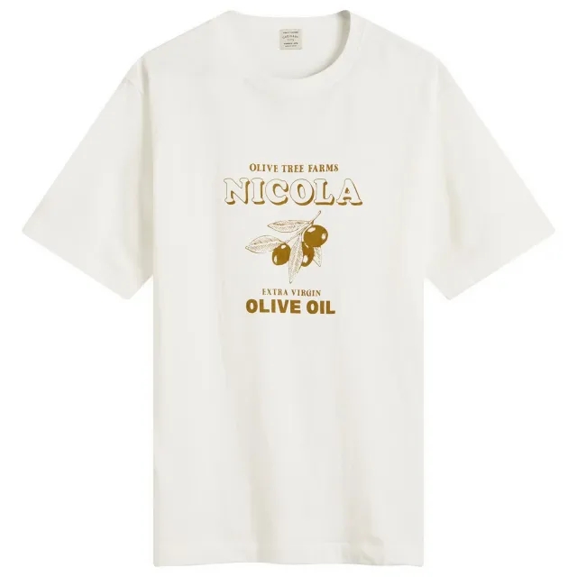 Ordinary Fits Men's Nicola Printed T-Shirt Off-White