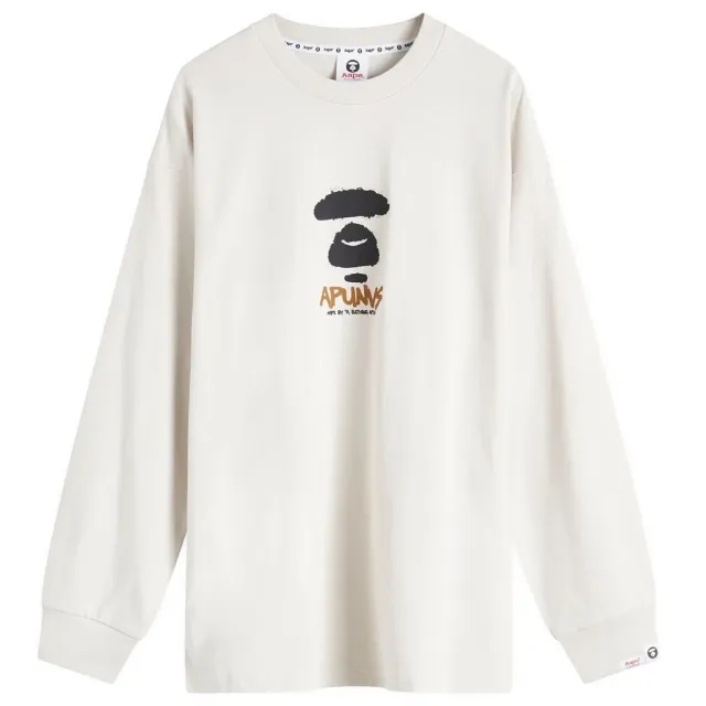 A Bathing Ape AAPE Snake Camo Graffiti Long Sleeve T-Shirt Grey (Yellow)