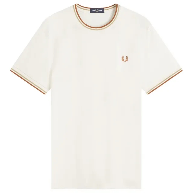 Fred Perry Twin Tipped T-Shirt In Off White