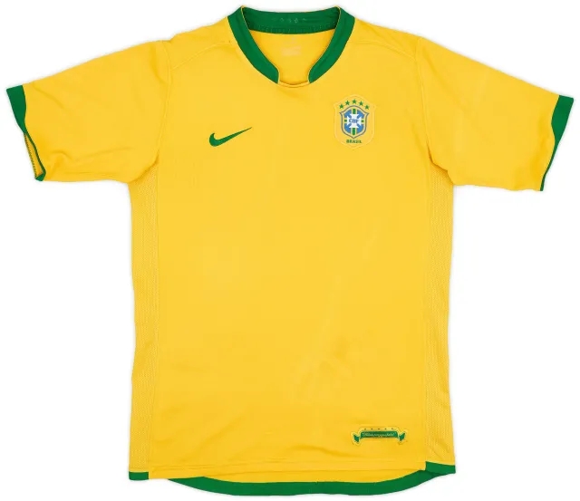 Nike 2006-08 Brazil Home Shirt - 6/10 - (XL.Boys)