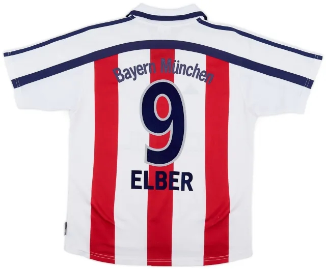 adidas 2000-01 Bayern Munich Away Shirt Elber #9 - 8/10 - (L.Boys)