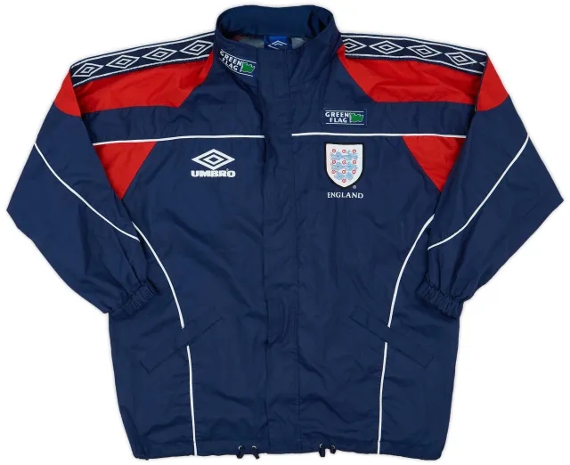 1995-97 England Umbro Hooded Rain Jacket - 9/10 - (M)