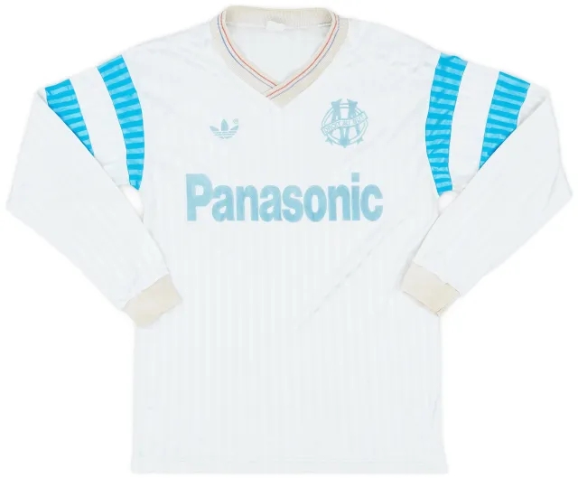 adidas 1990-91 Olympique Marseille Home L/S Shirt - 5/10 - (M)