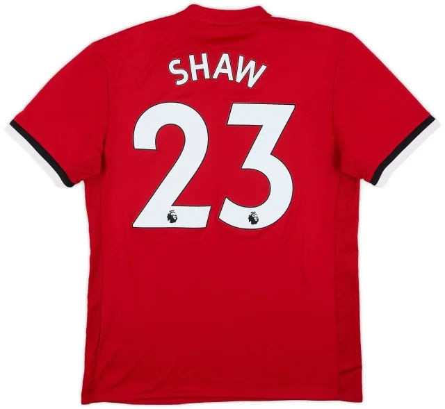 adidas 2017-18 Manchester United Home Shirt Shaw #23 - 10/10 - (M)