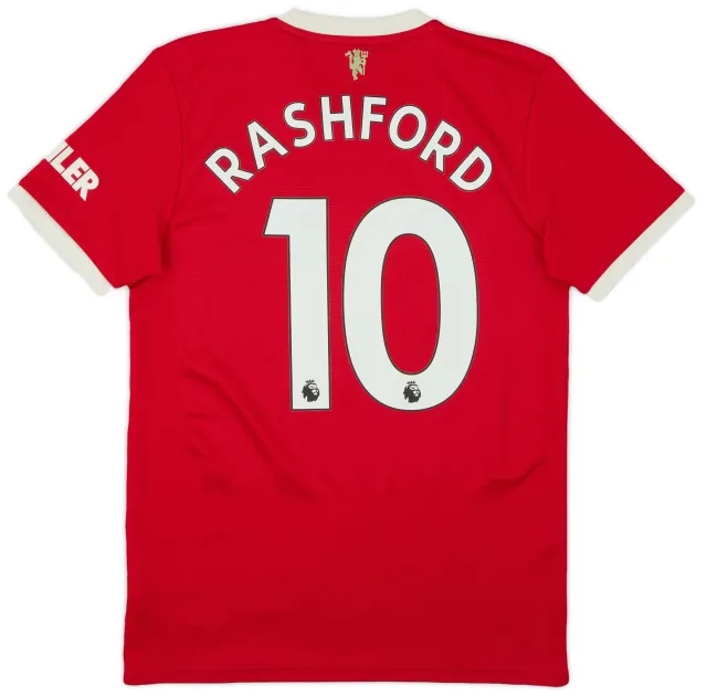 adidas 2021-22 Manchester United Home Shirt Rashford #10 - 9/10 - (S)