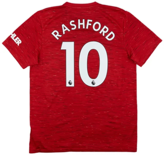 adidas 2020-21 Manchester United Home Shirt Rashford #10 - 5/10 - (L)