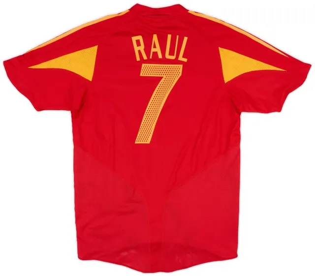 adidas 2004-06 Spain Home Shirt Raul #7 (M)