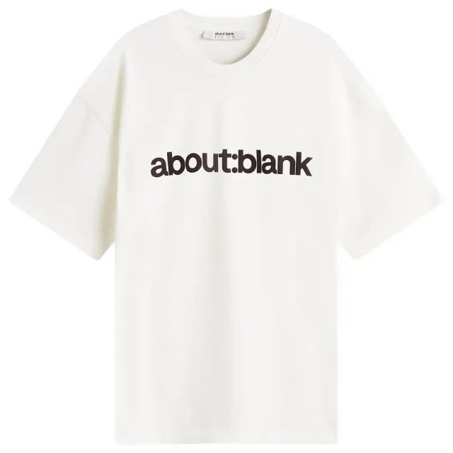 about:blank Men's Block T-Shirt Oat/Black