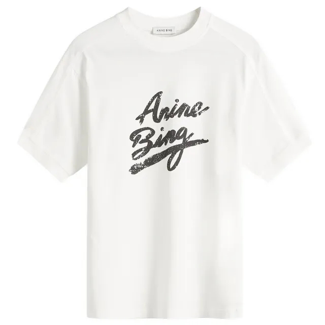 Anine Bing Women's Jaylin Signature T-Shirt Ivory