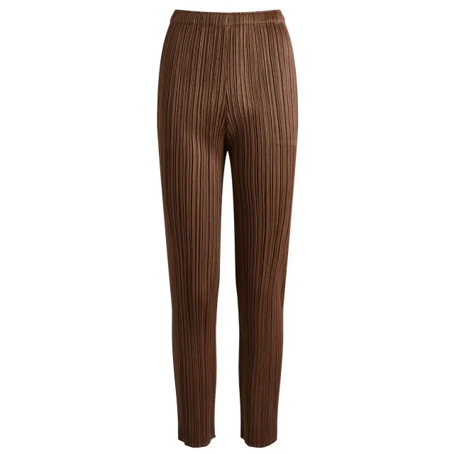 Pleats Please Issey Miyake Women's Trousers 44-Brown