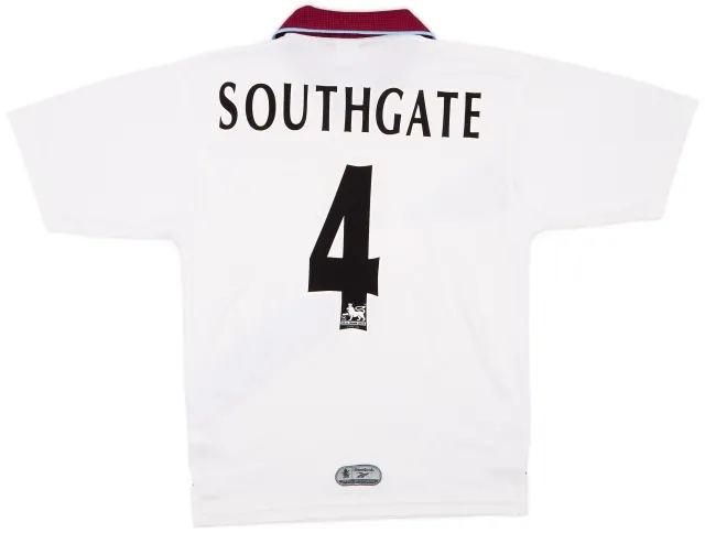Reebok 1996-98 Aston Villa Away Shirt Southgate #4 - 7/10 - (S)