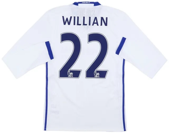 adidas 2016-17 Chelsea Player Issue Third L/S Shirt Willian #22 (S/M)