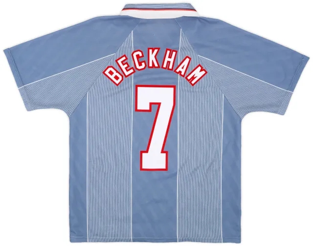 Umbro 1996-97 England Away Shirt Beckham #7 - 8/10 - (M)